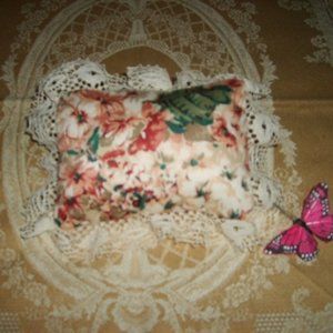 Sachet Floral Fabric Handmade Vintage Lace